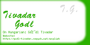 tivadar godl business card